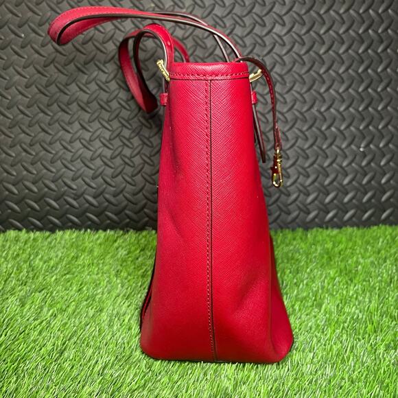 Michael Kors Red Burgundy Handbag Tote Bucket‎ Purse - Picture 8 of 8